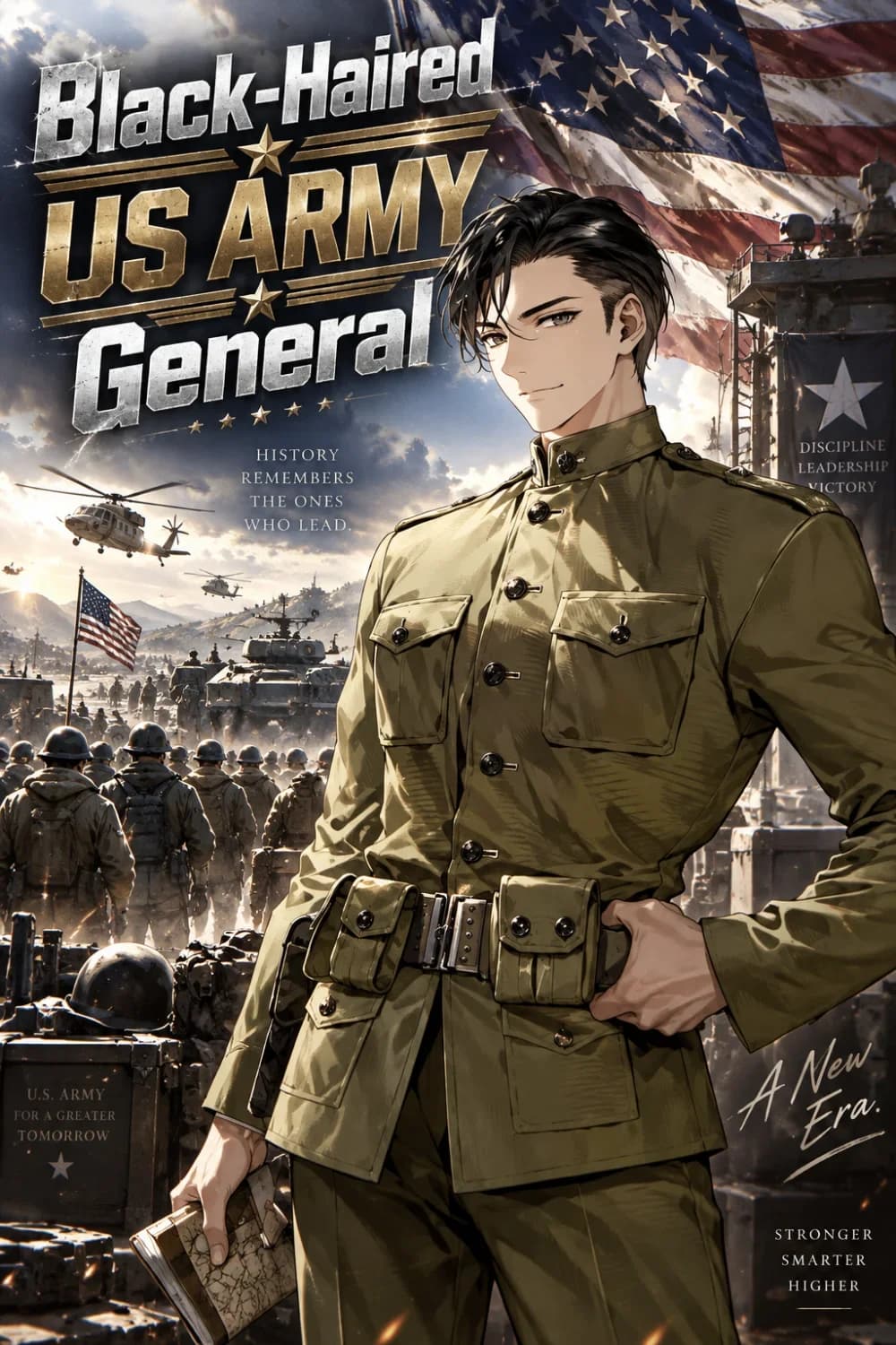 Black-Haired US Army General Manga Cover